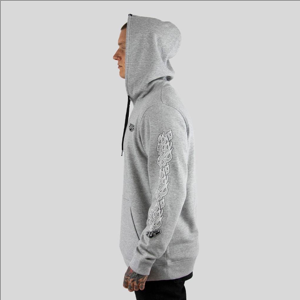 SUPERFIRE SMP mens pullover hoodie LT GRY MLE - smpclothing