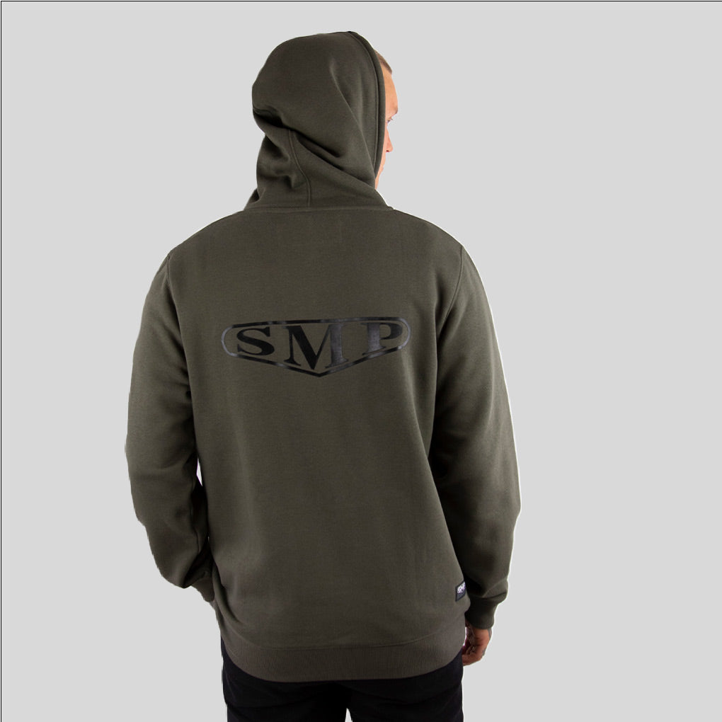 PURE VINTAGE-21 SMP mens zip front hoodie TARMAC - smpclothing