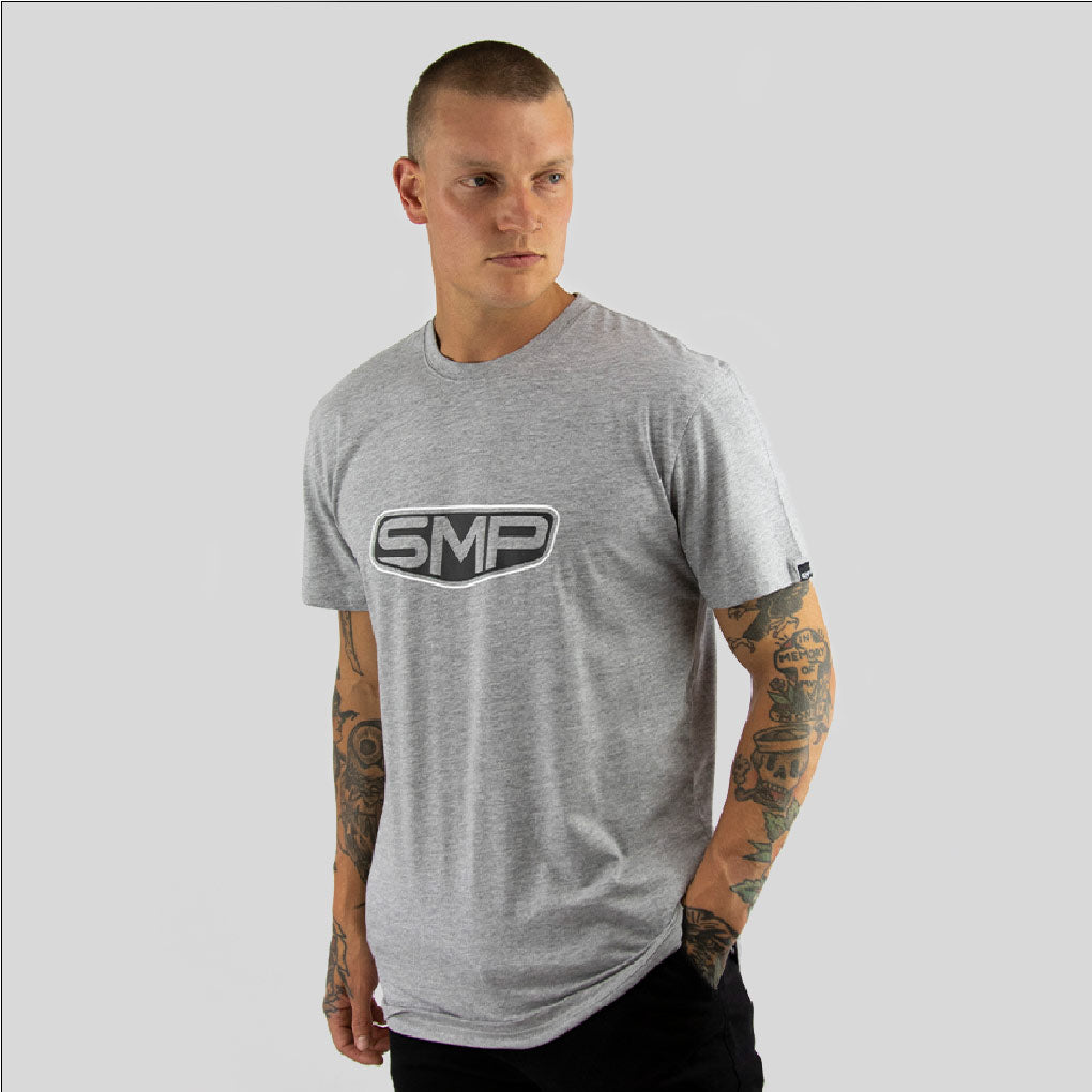 MASTER PIECE SMP mens s/s tee LT GRY MLE - smpclothing