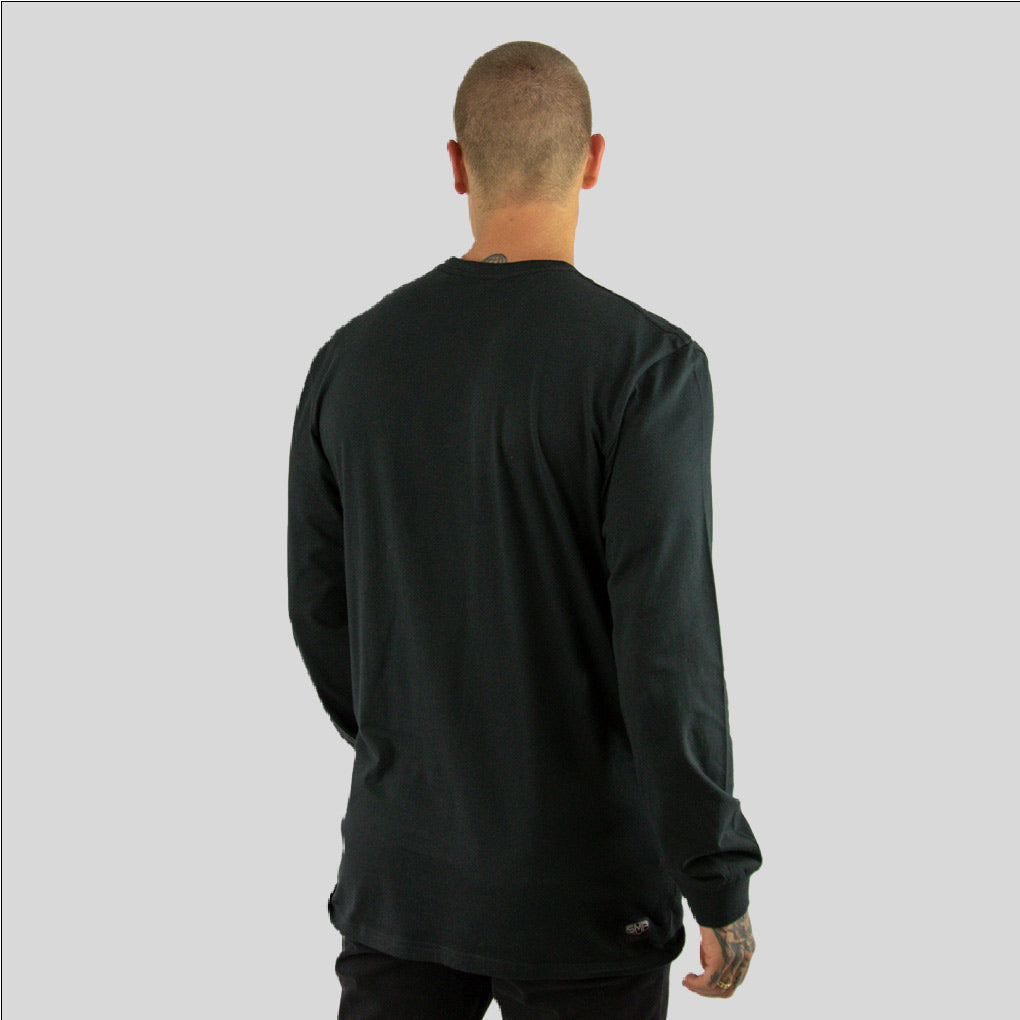 DTP-21 SMP mens long sleeve tee BLACK - smpclothing