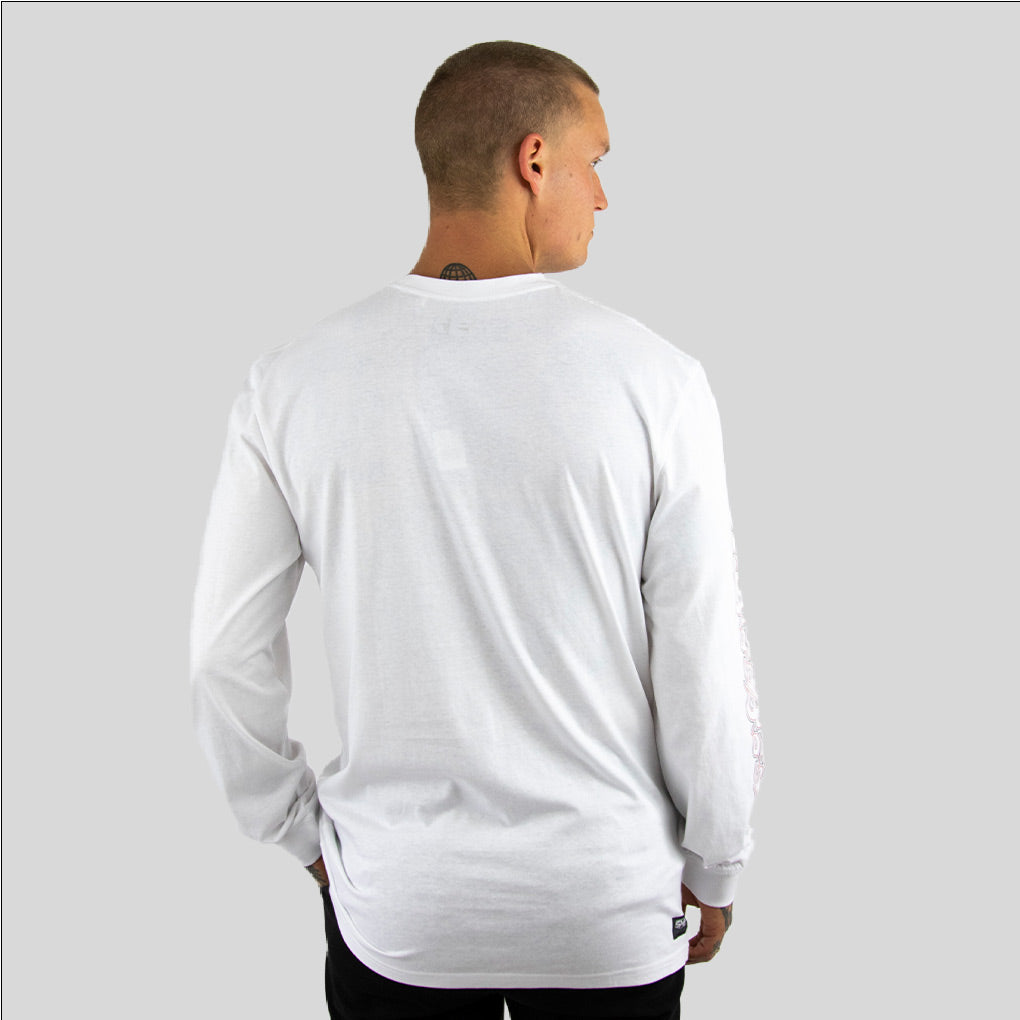 SALVO SMP mens long sleeve tee WHITE - smpclothing