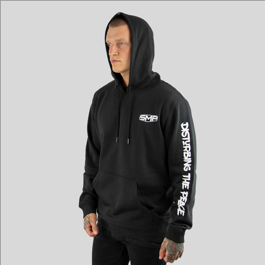 REBUTTAL SMP mens pull over hoodie BLACK - smpclothing